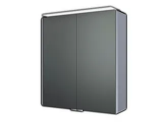 AS ALU-BASIC LED-Spiegelschrank Breite 65 x Höhe 70 cm mit Lichtsegel