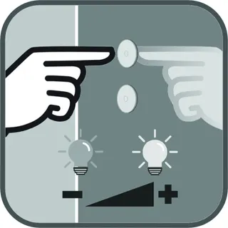 AS SMART-G, 2x Touchsymbole im Glas Dimmung der Lichtfarbe und Helligkeit