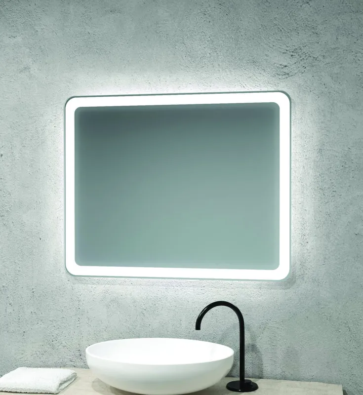 AS Onyx LED-Leuchtspiegel Breite 80 x Höhe 80 cm