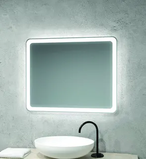 AS Onyx LED-Leuchtspiegel Breite 80 x Höhe 80 cm