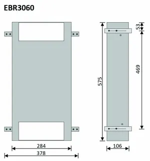 AS Einbaurahmen TROCKENBEREICH 30,9 x 59,9 x 10,1 cm – Bild 2