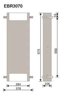 AS Einbaurahmen TROCKENBEREICH 28,4 x 67,4 x 15,5 cm – Bild 2