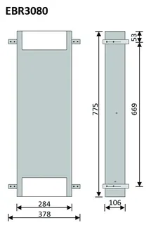 AS Einbaurahmen TROCKENBEREICH 28,4 x 77,4 x 15,5 cm – Bild 2