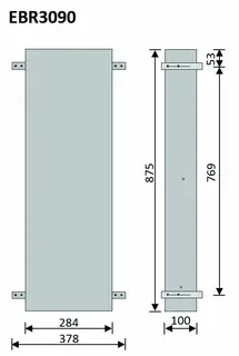 AS Einbaurahmen TROCKENBEREICH 28,4 x 87,4 x 15,5 cm – Bild 2