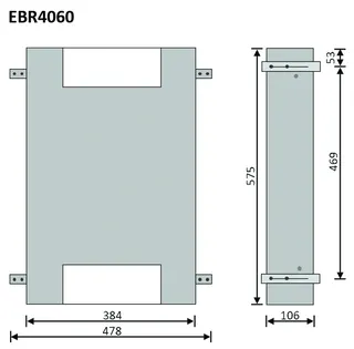AS Einbaurahmen TROCKENBEREICH 38,4 x 57,4 x 15,5 cm – Bild 2