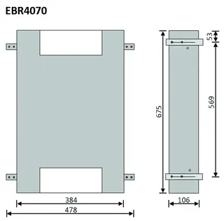 AS Einbaurahmen TROCKENBEREICH 38,4 x 67,4 x 15,5 cm – Bild 2