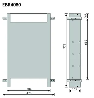 AS Einbaurahmen TROCKENBEREICH 38,4 x 77,4 x 15,5 cm – Bild 2