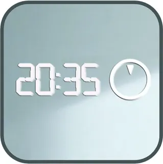 AS Digital-Uhr, flächenbündig 7 x 1,7 cm, weiße Zahlen + Touchschalter