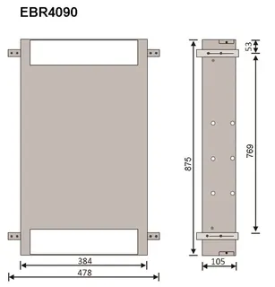AS Einbaurahmen TROCKENBEREICH 38,4 x 87,4 x 15,5 cm – Bild 2