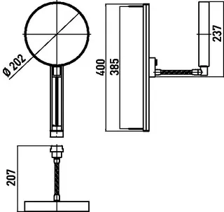 Emco Kosmetikspiegel prime 00115 3-/7-fach, Gleitschiene D: 202 mm – Bild 2