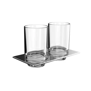 Emco Doppelglashalter art 00100 Glasteil klar chr