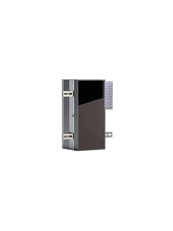 Emco Doppelpapierhalter asis plus 11002 Unterputz, Anschlag links 332 mm befliesbar