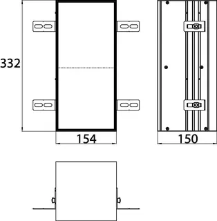 Emco Doppelpapierhalter asis plus 11002 Unterputz, Anschlag links 332 mm befliesbar – Bild 2
