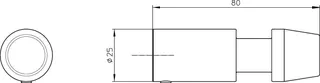 Emco Haken system2 21200 m. Türpuffer schwarz/chr – Bild 2