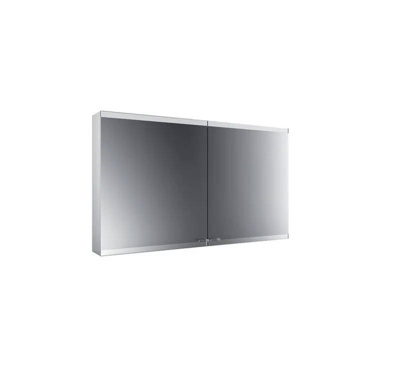 Emco Lichtspiegelschrank evo 08106 Aufputz, 2trg. 1200 mm alu.