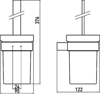 Emco Bürstengarnitur loft 00101 Glasteil satiniert chr – Bild 3