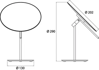 Emco Kosmetikspiegel pure 00112 3-fach, Standmodell D: 202 mm – Bild 3