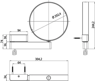 Emco LED-Kosmetikspiegel prime 06018 3-/7-fach, 1armig D: 202 mm – Bild 2