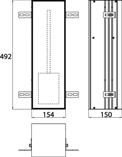 Emco Bürstengarnitur-Modul asis plus 11009 Unterputz 492 mm befliesbar – Bild 2