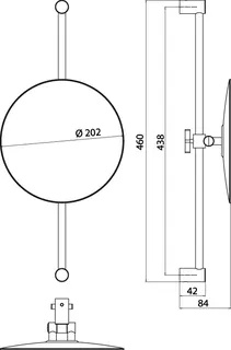 Emco Kosmetikspiegel pure 00114 3-fach, verstellbar D: 202 mm – Bild 2