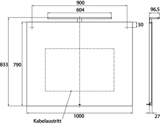 Emco LED-Lichtspiegel mee 00004 m. Sensor 1000x833 mm – Bild 5