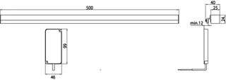 Emco LED-Spiegelklemmleuchte system2 00106 waagerecht 500x24x40 mm – Bild 3