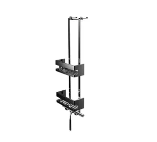 Emco Türetagere system2 00127 2 Körbe u. Duschwischer chr