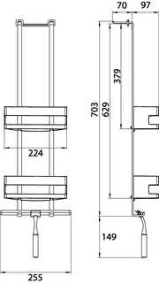Emco Türetagere system2 00127 2 Körbe u. Duschwischer chr – Bild 3