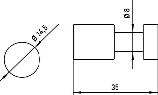 Emco Haken loft 35mm schw – Bild 2