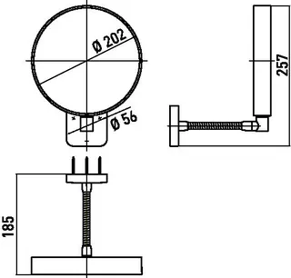 Emco Kosmetikspiegel prime 00114 3-/7-fach, Flexarm D: 202 mm – Bild 2