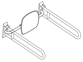 HEWI Rückenstütze Fb 92, WA 150mm SK-Griff-Montage reinweiß – Bild 4