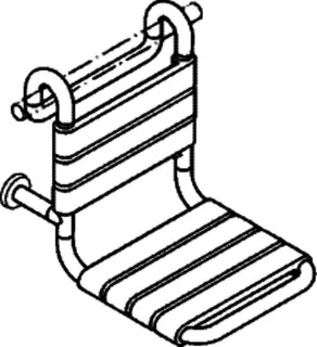 HEWI Einhängesitz Ser 801, Frankreich, B:345mm, H:422 mm, T:480 mm reinweiß – Bild 4