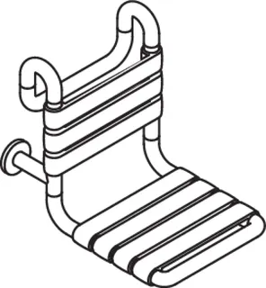 HEWI Einhängesitz Ser 801, Frankreich, B:345mm, H:422 mm, T:480 mm reinweiß – Bild 5