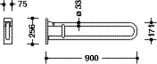 HEWI SK-Griff Ser 805, Edelstahl, L:900mm – Bild 5