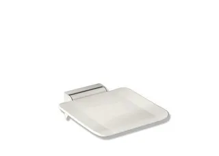 HEWI Klappsitz, 350x415mm, plvb, Sitzf. Kst. weiß tiefmatt – Bild 2