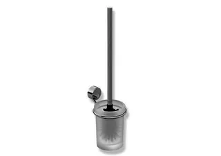 HEWI WC-Bürstengarnitur System 815 Halter u. Ros. chr, Glas satiniert – Bild 2