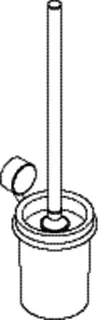 HEWI WC-Bürstengarnitur System 815 Halter u. Ros. chr, Glas satiniert – Bild 3