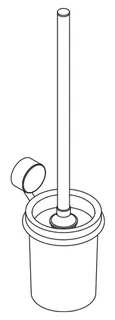 HEWI WC-Bürstengarnitur System 815 Halter u. Ros. chr, Glas satiniert – Bild 4