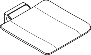 HEWI Klappsitz, 450x525mm, plvb, Sitzf. Kst. weiß tiefmatt – Bild 5
