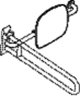 HEWI Rückenstütze Fb 90, WA 150mm,rechts zur Befest.an Wand-/SK-Griff reinweiß – Bild 3