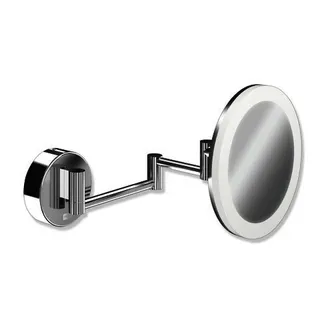 HEWI Kosmetikspiegel LED, rund verchr., 5-fach Vergrößerung, Dual Light – Bild 2