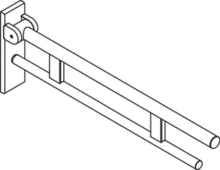 HEWI SK-Griff Duo (B), L:750, pulverbeschichtet schw tiefmatt – Bild 4