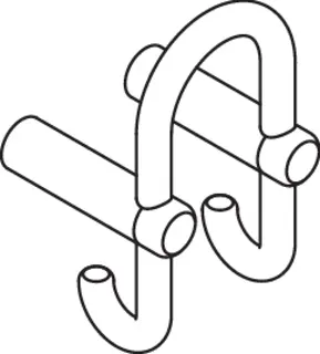 HEWI Grd.D-haken Ser 801, matt, Haken nach hinten zeigend anthrazitgrau – Bild 4