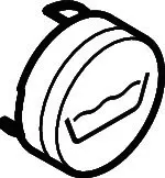 HG Druckknopf Symbol Wanne mattschwarz