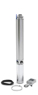 DAB 4" Unterwasserpumpe S4 3/9 M TW KIT 0,55kW, 15m. vorm. Kabel, Nylonseil