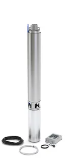 DAB 4" Unterwasserpumpe S4 3/13 M TW KIT 0,75kW, 30m. vorm. Kabel, Nylonseil