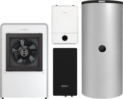 BOSCH Wärmepumpen-Paket JUPA CS760 CS7000iAW13IR, AWE17, FF27S, BHS 1000-6