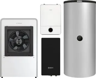 BOSCH Wärmepumpen-Paket JUPA CS760 CS7000iAW13IR, AWE17, FF27S, BHS 1000-6