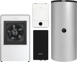 BOSCH Wärmepumpen-Paket JUPA CS761 CS7000iAW17IR, AWE17, FF27S, BHS 1000-6