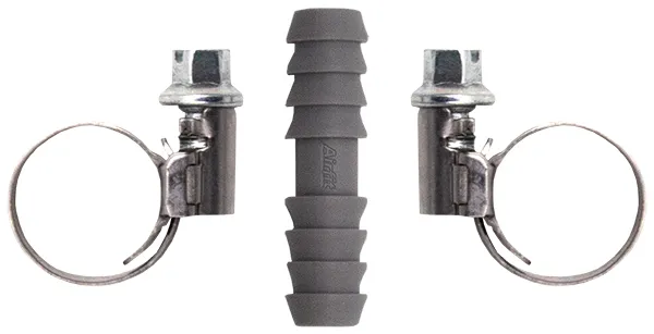 airfit Schlauchkupplung 6mm mit 2 VA Schlauchschellen Typ W2